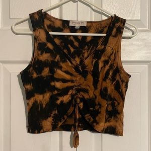 Jones New York Scrunch Crop Top SZ S